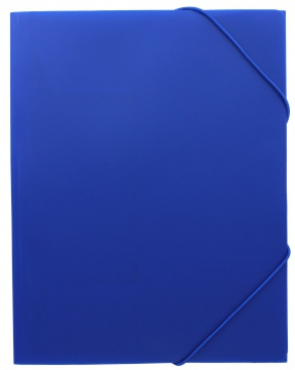 Nachhaltiger Eckspanner A4 aus Post-Consumer-Recycling PP - Farbe: blau